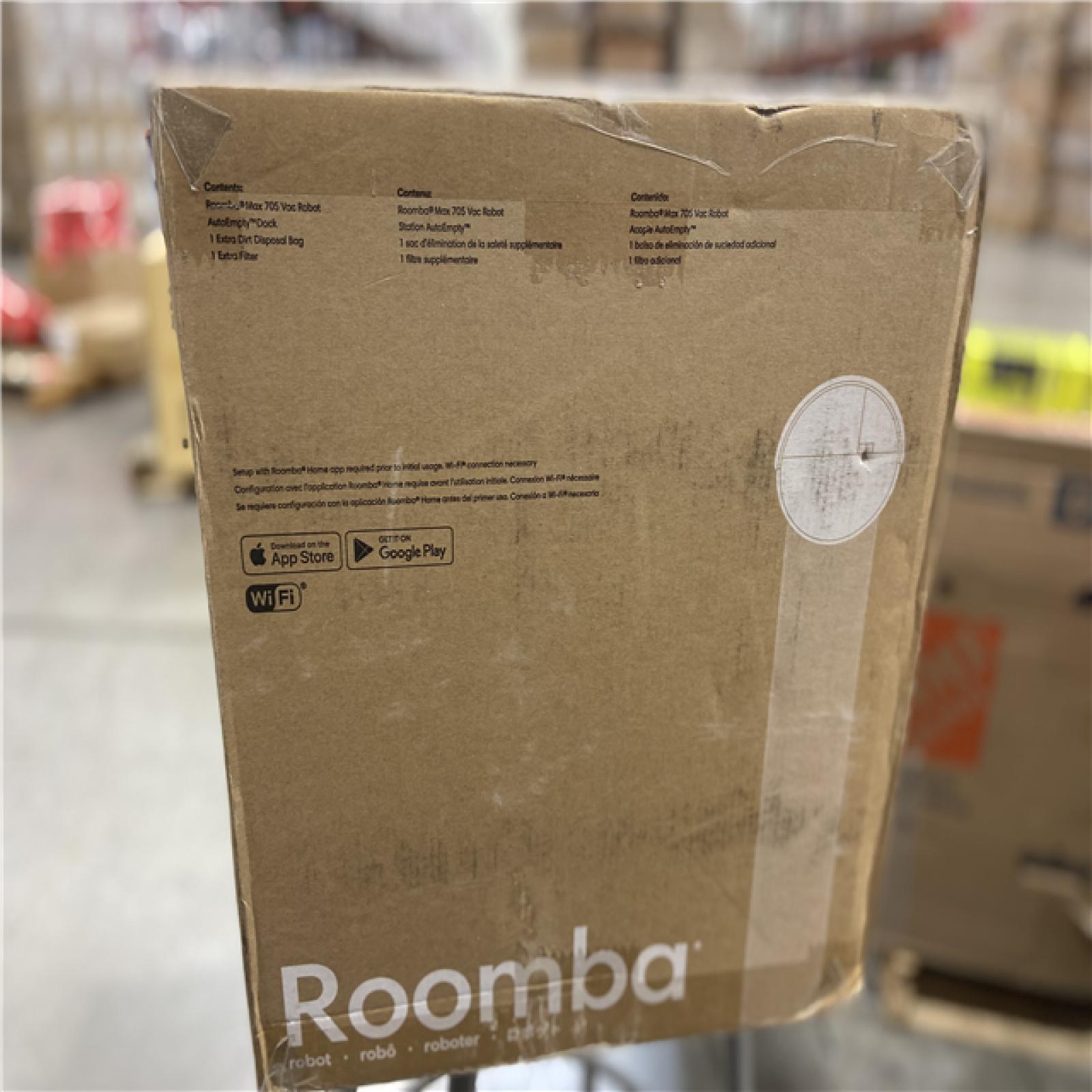 NEW! - iRobot Roomba Max 705 14 in. Robotic Vacuum with Smart Navigation + AutoEmpty Dock in Black