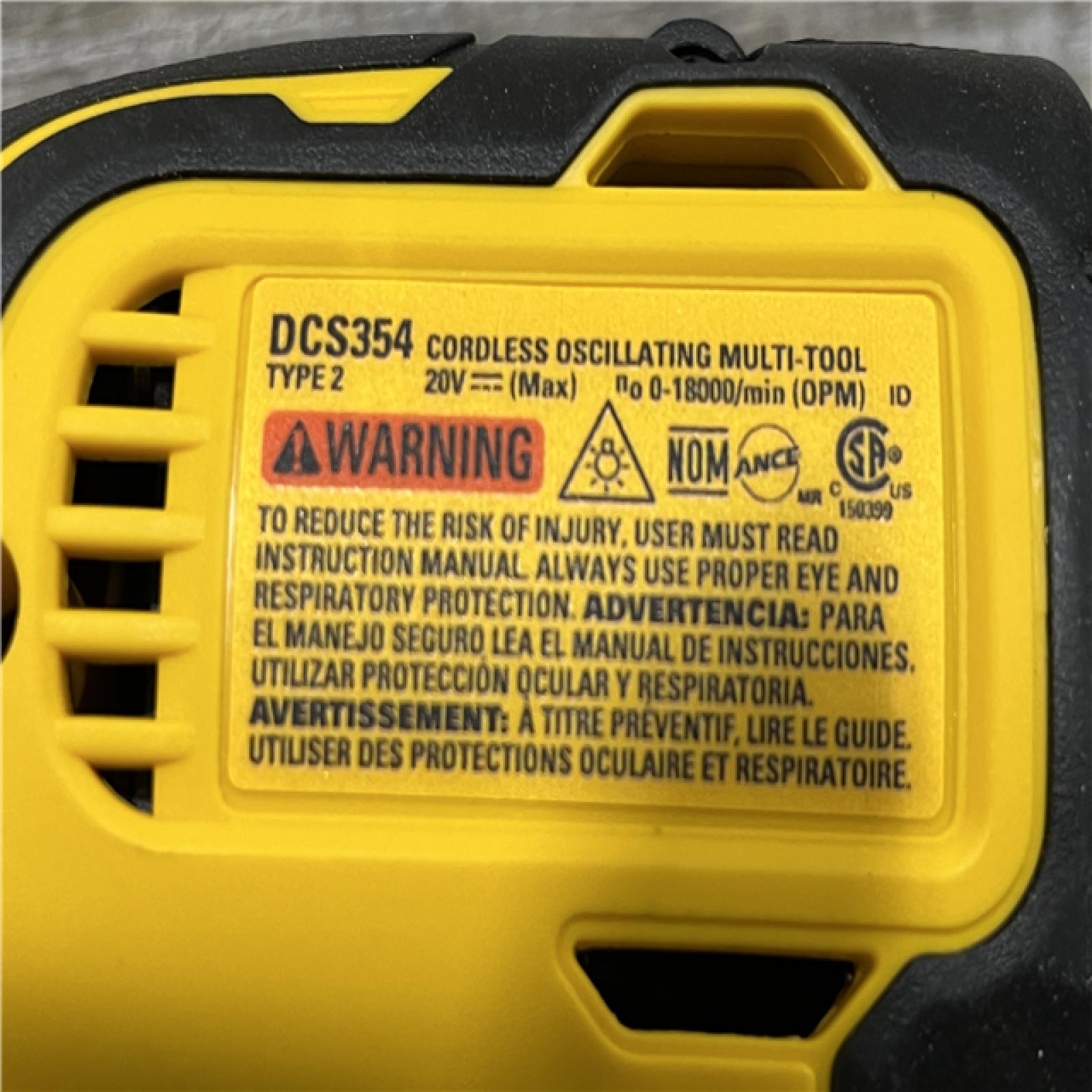 AS-IS DEWALT ATOMIC 20V MAX Cordless Brushless Oscillating Multi Tool (Tool Only)