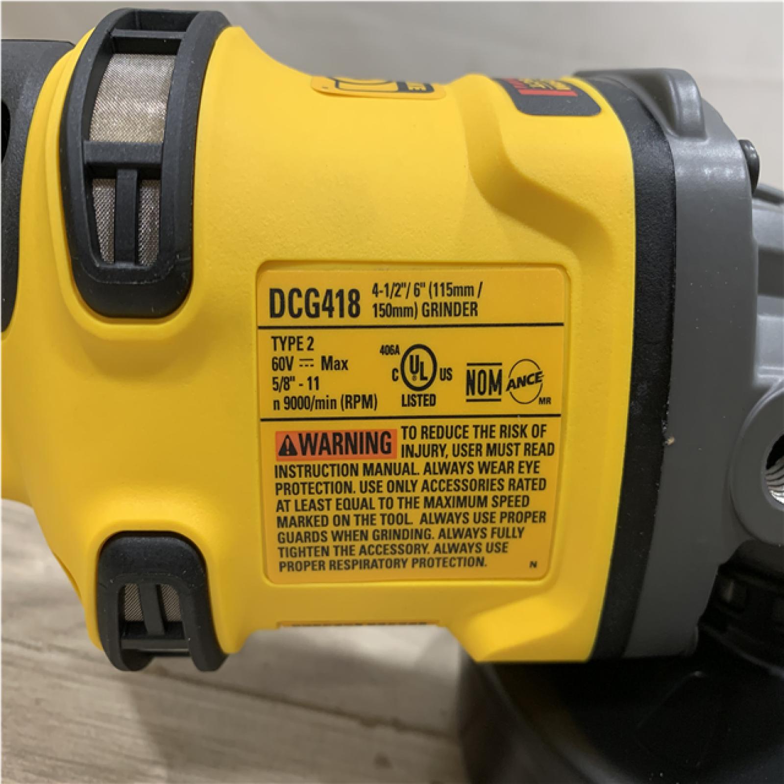 AS-IS DEWALT FLEXVOLT 60V MAX Cordless Brushless 4.5 in. to 6 in. Small Angle Grinder with Kickback Brake (Tool Only)