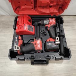 AS-IS Milwaukee FUEL 18V Lithium-Ion Brushless Cordless Hammer Drill and Impact Driver Combo Kit