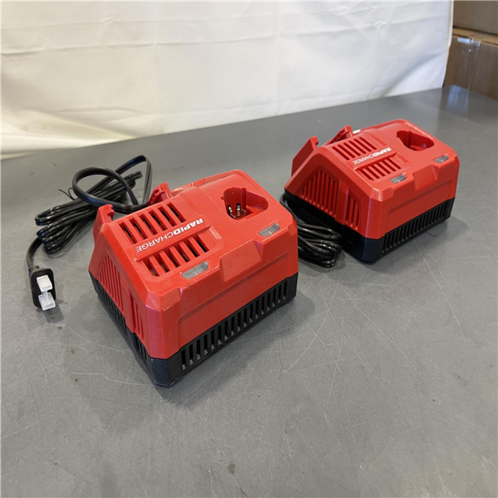 AS-IS - Milwaukee M12 and M18 12-Volt/18-Volt Lithium-Ion Multi-Voltage Rapid Battery Charger (Set of 2)