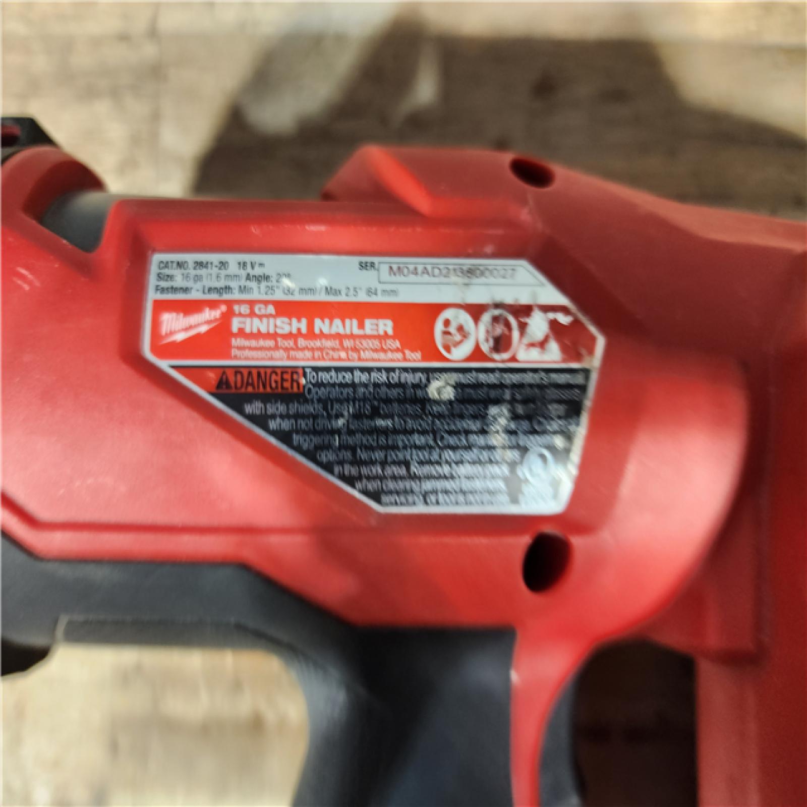 HOUSTON LOCATION - AS - IS Milwaukee FUEL 18-Volt Lithium-Ion Brushless Cordless Gen II 16-Gauge Angled Finish Nailer (Tool-Only)