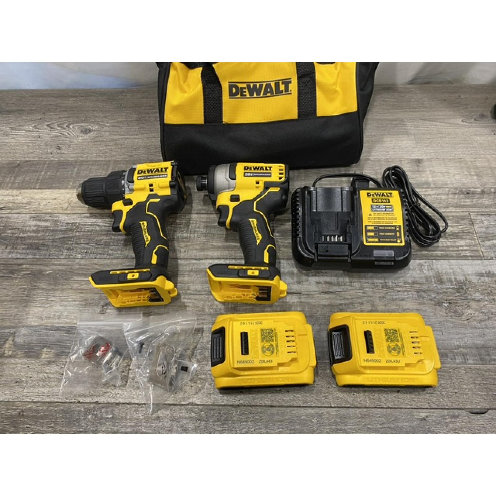 AS-IS DEWALT ATOMIC 20-Volt MAX Lithium-Ion Cordless (2-Tool) Combo Kit