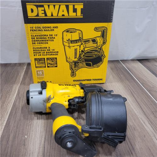 AS-IS DEWALT DW66C-1 2-1/2 Inch 15 Degree Coil Siding and Fencing Nailer