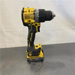 AS-IS - DEWALT 20V Compact Cordless 1/2 in. Hammer Drill and 20V MAX POWERSTACK Compact Battery Starter Kit