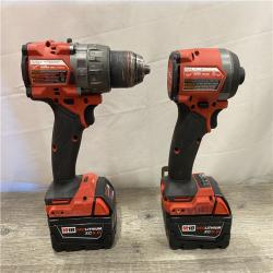 AS-IS Milwaukee FUEL 18V Lithium-Ion Brushless Cordless Hammer Drill and Impact Driver Combo Kit