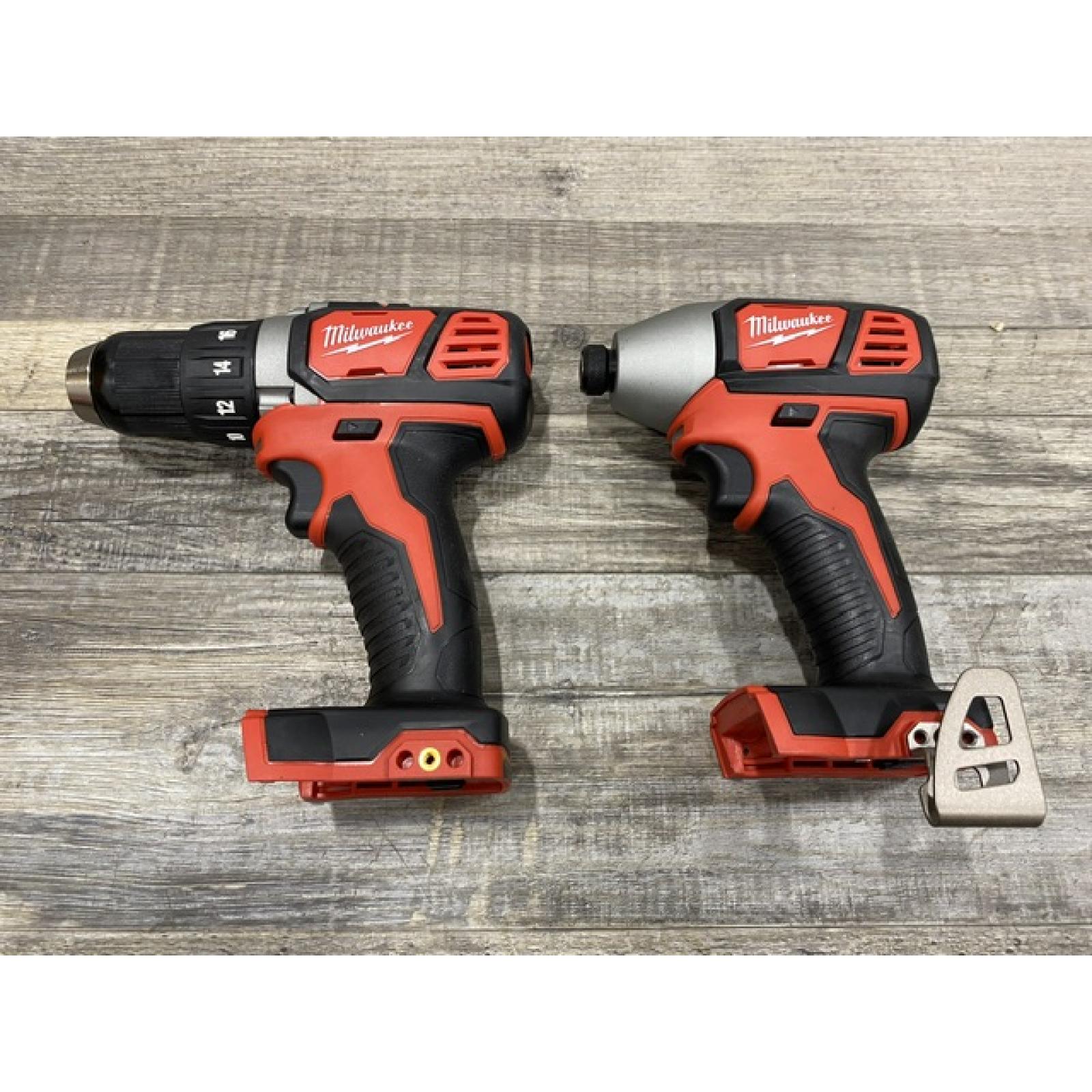 AS-IS Milwaukee 18V Lithium-Ion Cordless Drill Driver/Impact Driver Combo Kit