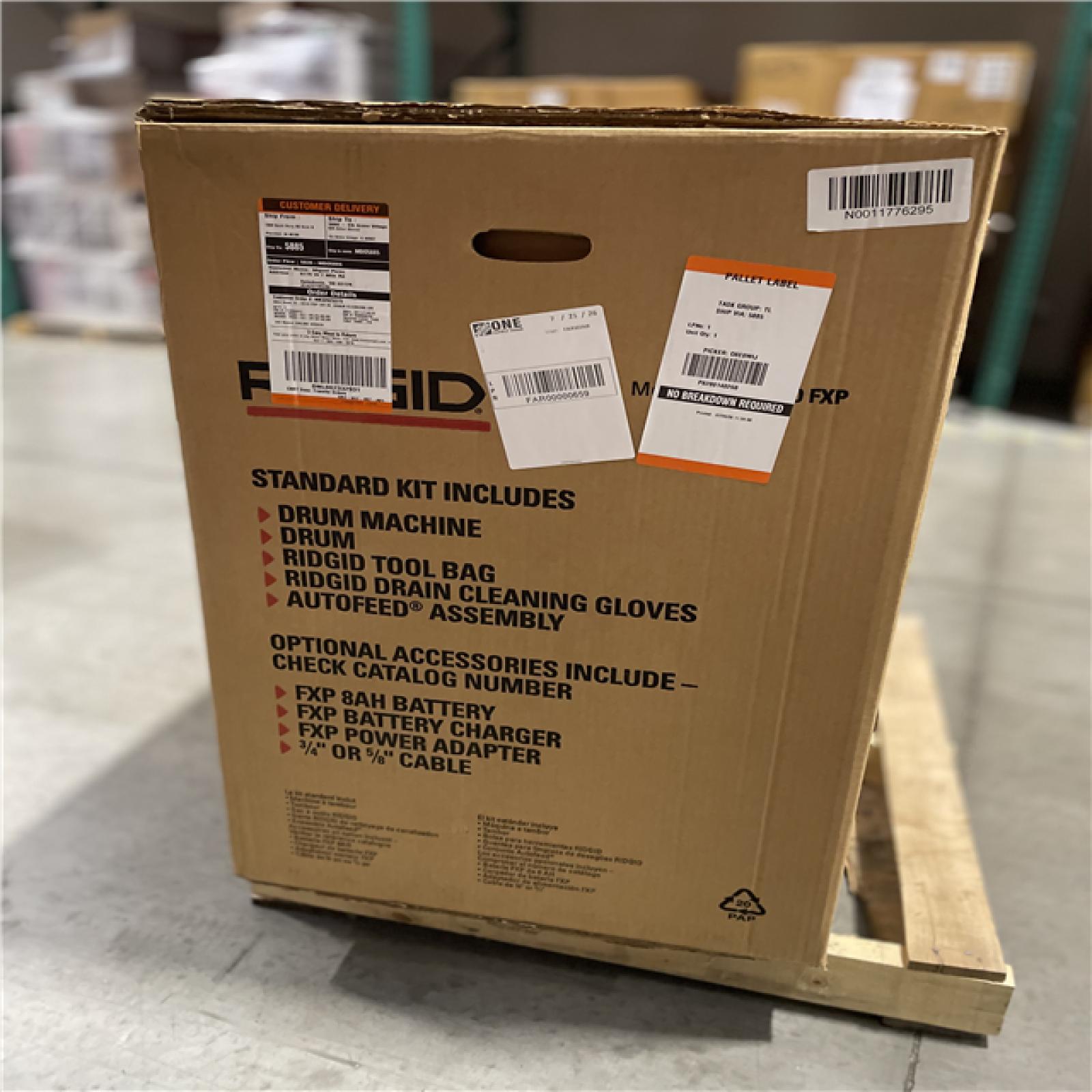DALLAS LOCATION- AS IS RIDGID K-4310 FXP DRUM MACHINE