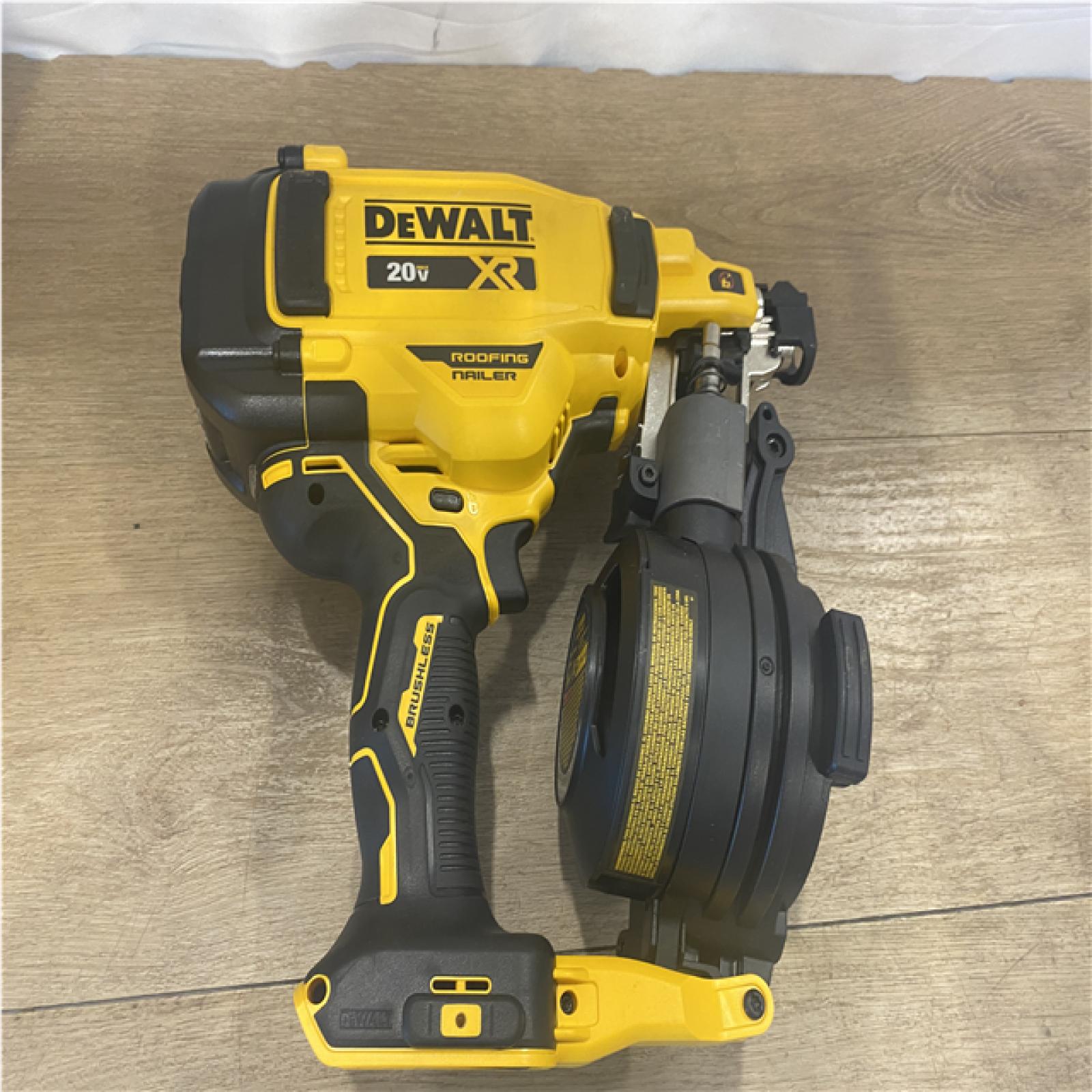 AS-IS DEWALT 20V MAX 15-Degree Electric Cordless Roofing Nailer (Tool Only)