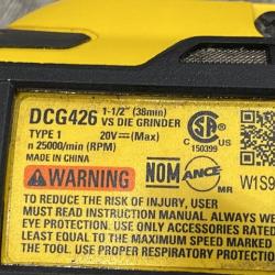 AS-IS DEWALT 20-Volt MAX XR Lithium-Ion Cordless Brushless 1-1/2 in. Variable Speed Die Grinder (Tool-Only)