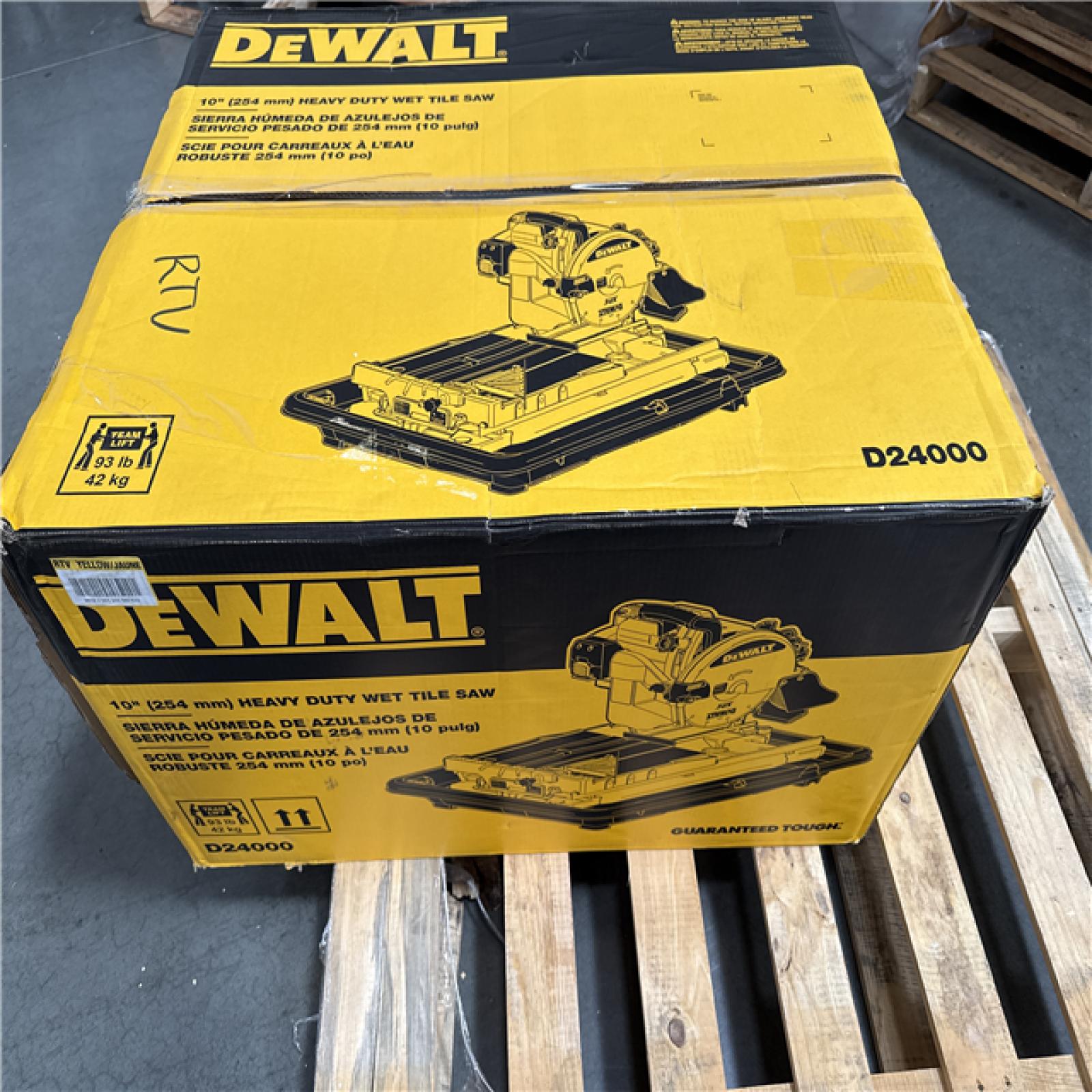 California AS-IS DeWalt 10 Heavy Duty Wet Tile Saw