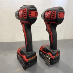 AS-IS - Milwaukee M18 18V Cordless Drill Driver/ Impact Driver High Combo Kit