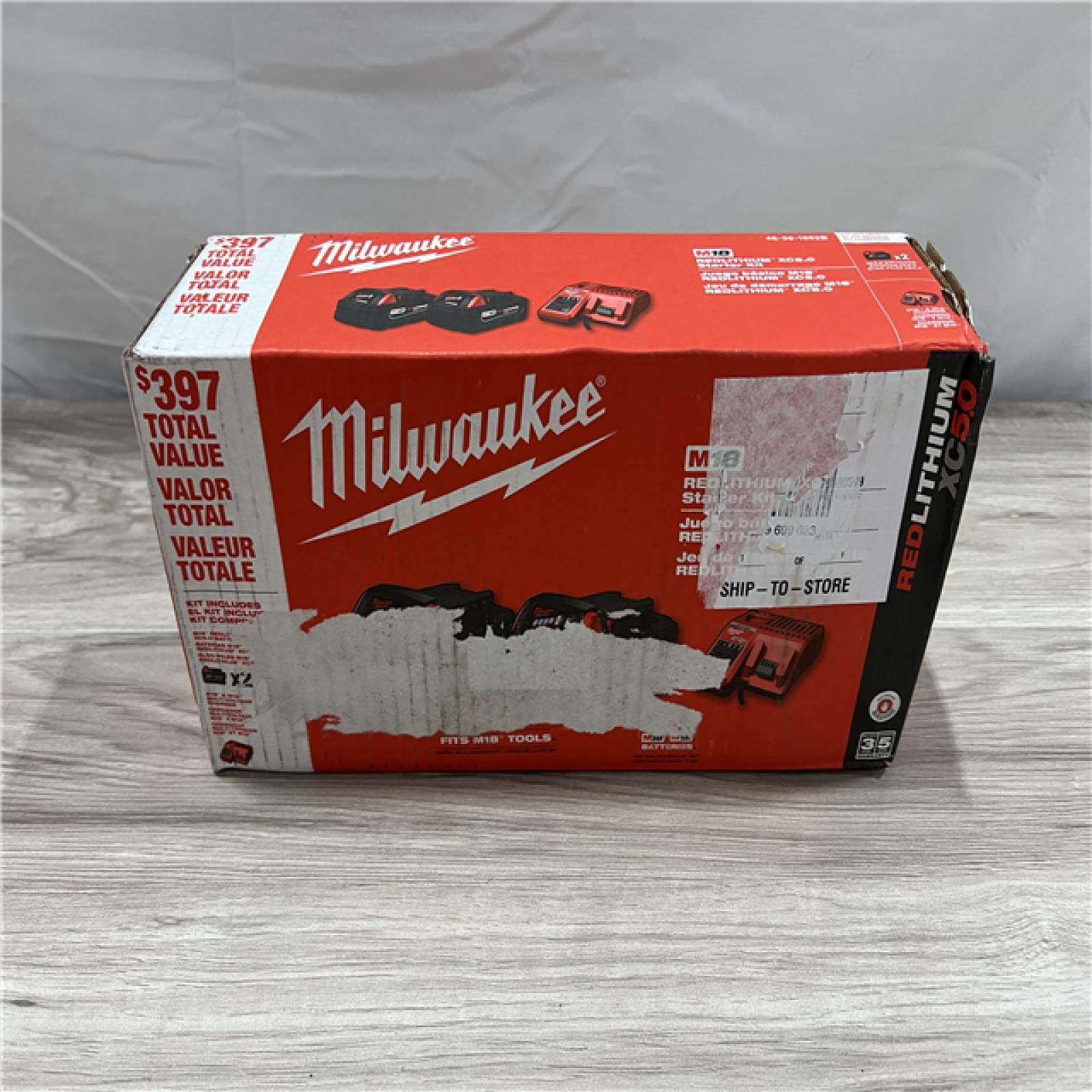 NEW Milwaukee M18 REDLITHIUM XC5.0 Battery Starter Kit â€“ (2) 5.0Ah Batteries & M18/M12 Charger  2.5X Runtime  REDLINK Intelligence  Cold Weather Perform