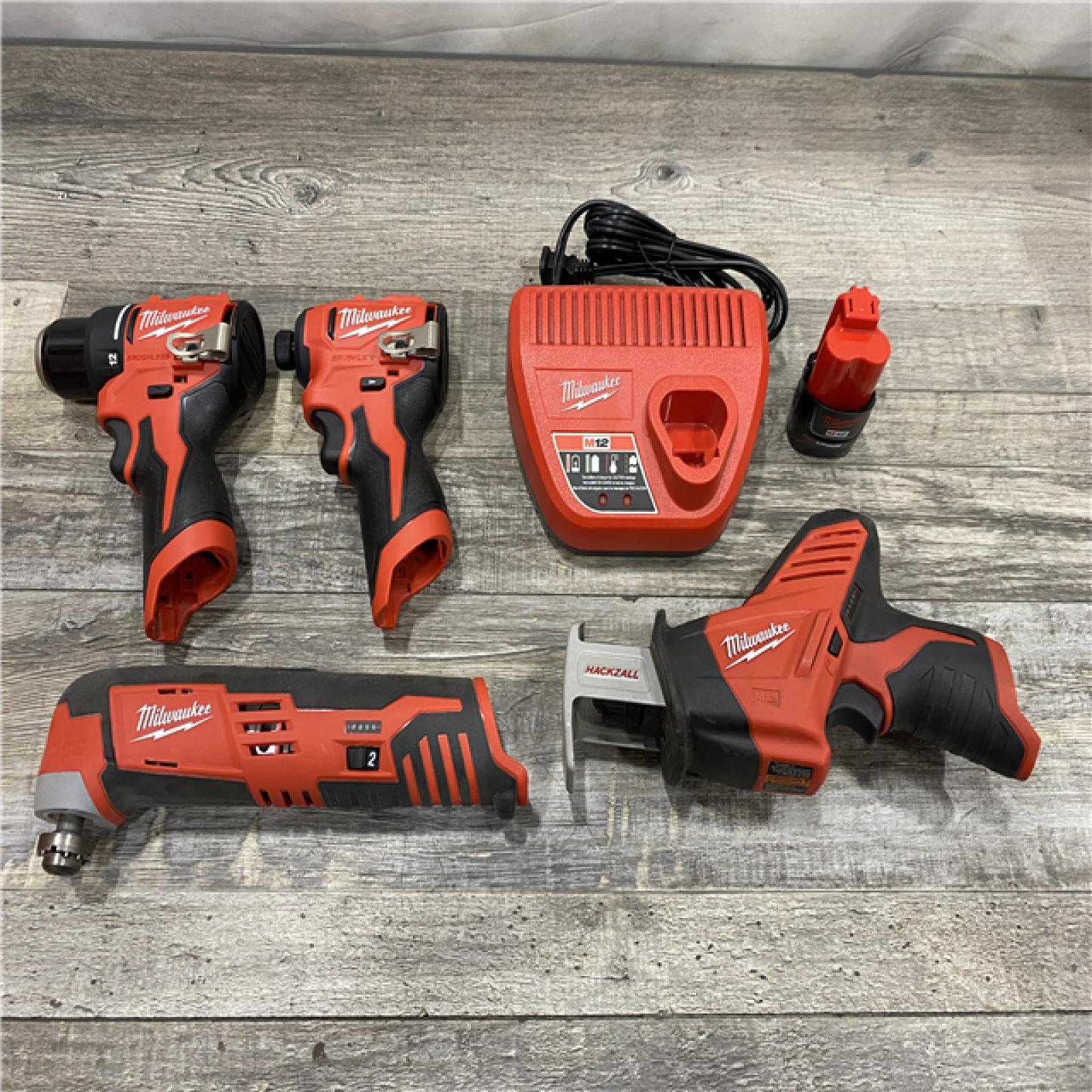 AS-IS Milwaukee 12V Lithium-Ion Brushless Cordless Subcompact Drill and Impact Driver Kit