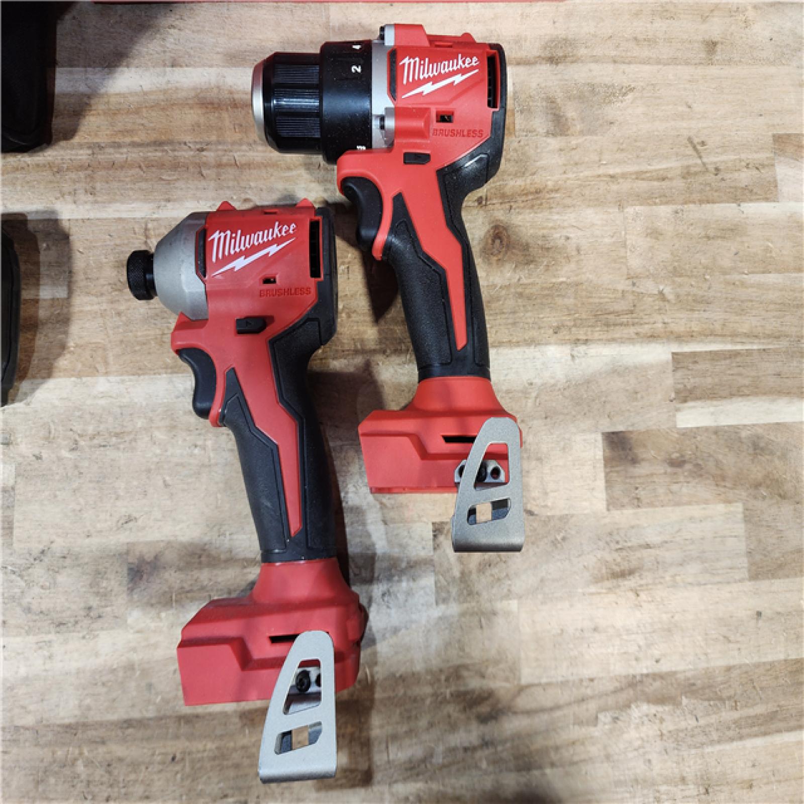 HOUSTON LOCATION - AS-IS Milwaukee 18V Lithium-Ion Brushless Cordless Compact Drill/Impact Combo Kit