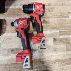 HOUSTON LOCATION - AS-IS Milwaukee 18V Lithium-Ion Brushless Cordless Compact Drill/Impact Combo Kit