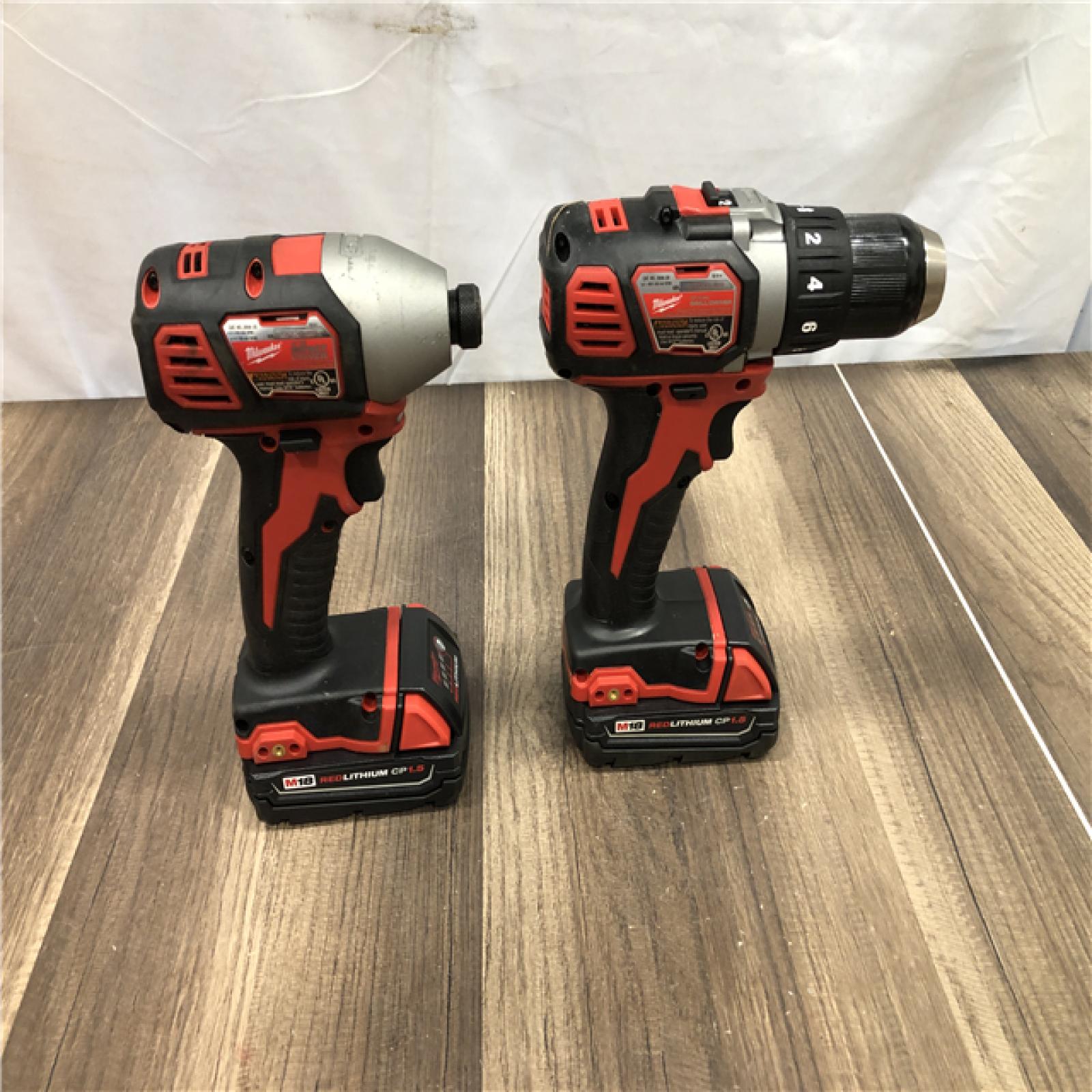 AS-IS Milwaukee 18V Lithium-Ion Cordless Drill Driver/Impact Driver Combo Kit