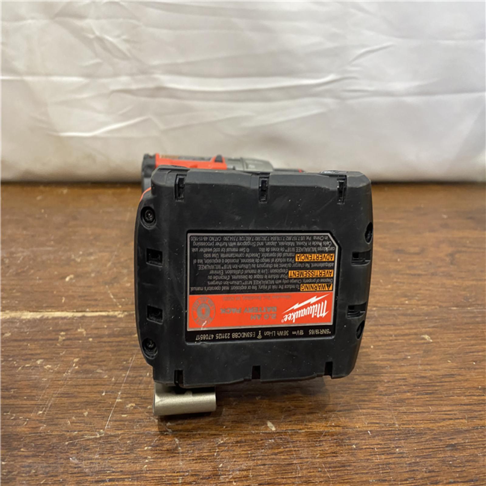 AS-IS Milwaukee 2904-22 Hammer Drill Driver Kit with Batteries  Charger & Tool Case  Red