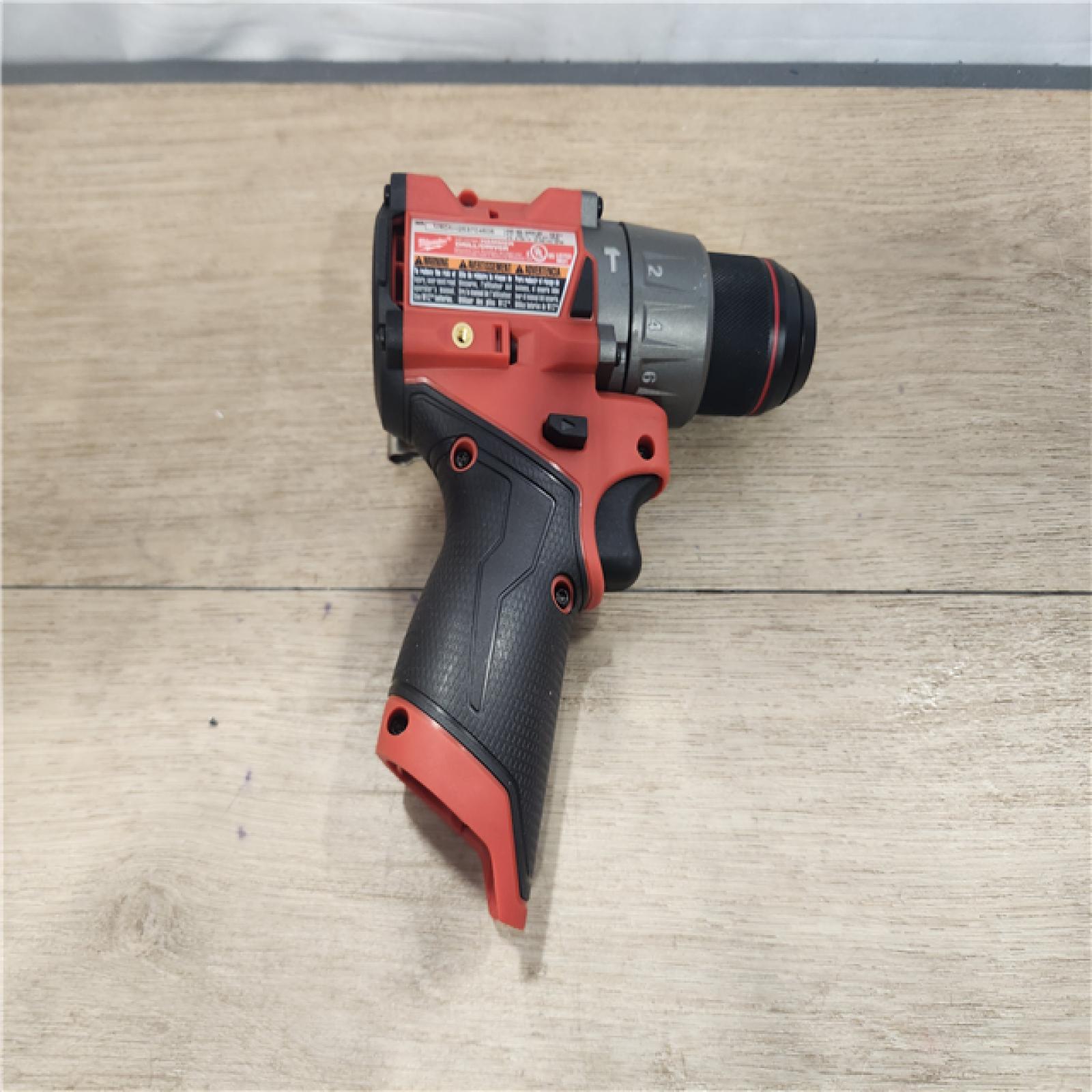 AS-IS- Milwaukee M12 FUEL 12-Volt Lithium-Ion Brushless Cordless 1/2 in. Hammer Drill Kit with 1 Compact 2.0Ah Battery Pack and 1 Charger