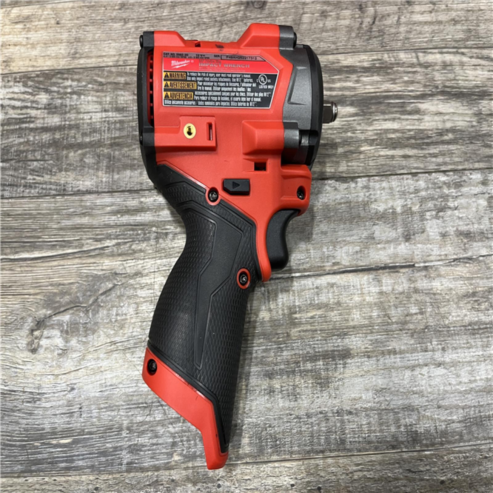 AS-IS Milwaukee FUEL 12V Li-Ion Brushless Cordless Stubby 3/8 in. Impact Wrench Kit