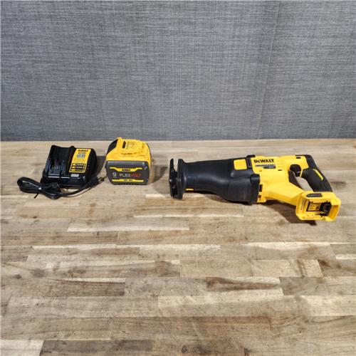 HOUSTON LOCATION - AS-IS DEWALT FLEXVOLT 60V MAX Cordless Brushless Reciprocating Saw with (1) FLEXVOLT 9.0Ah Battery