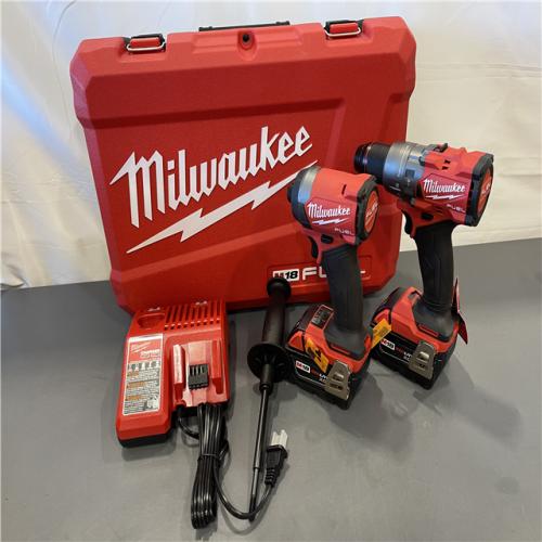 AS-IS - MILWAUKEE FUEL 18V Lithium-Ion Brushless Cordless Hammer Drill and Impact Driver Combo Kit