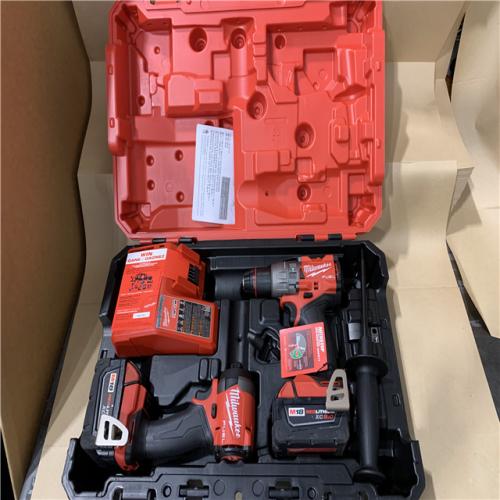 AS-IS - Milwaukee M18 FUEL 18V Lithium-Ion Brushless Cordless Hammer Drill and Impact Driver Combo Kit (2-Tool) with 2 Batteries