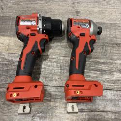 AS-IS Milwaukee 18-Volt Lithium-Ion Brushless Cordless Compact Hammer Drill/Impact Combo Kit