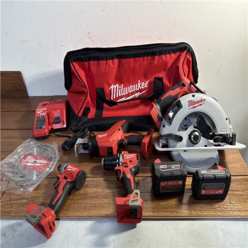 California NEW Milwaukee M18 4-Tool Combo Kit  includes (2) Batteries  Charger and Tool Bag