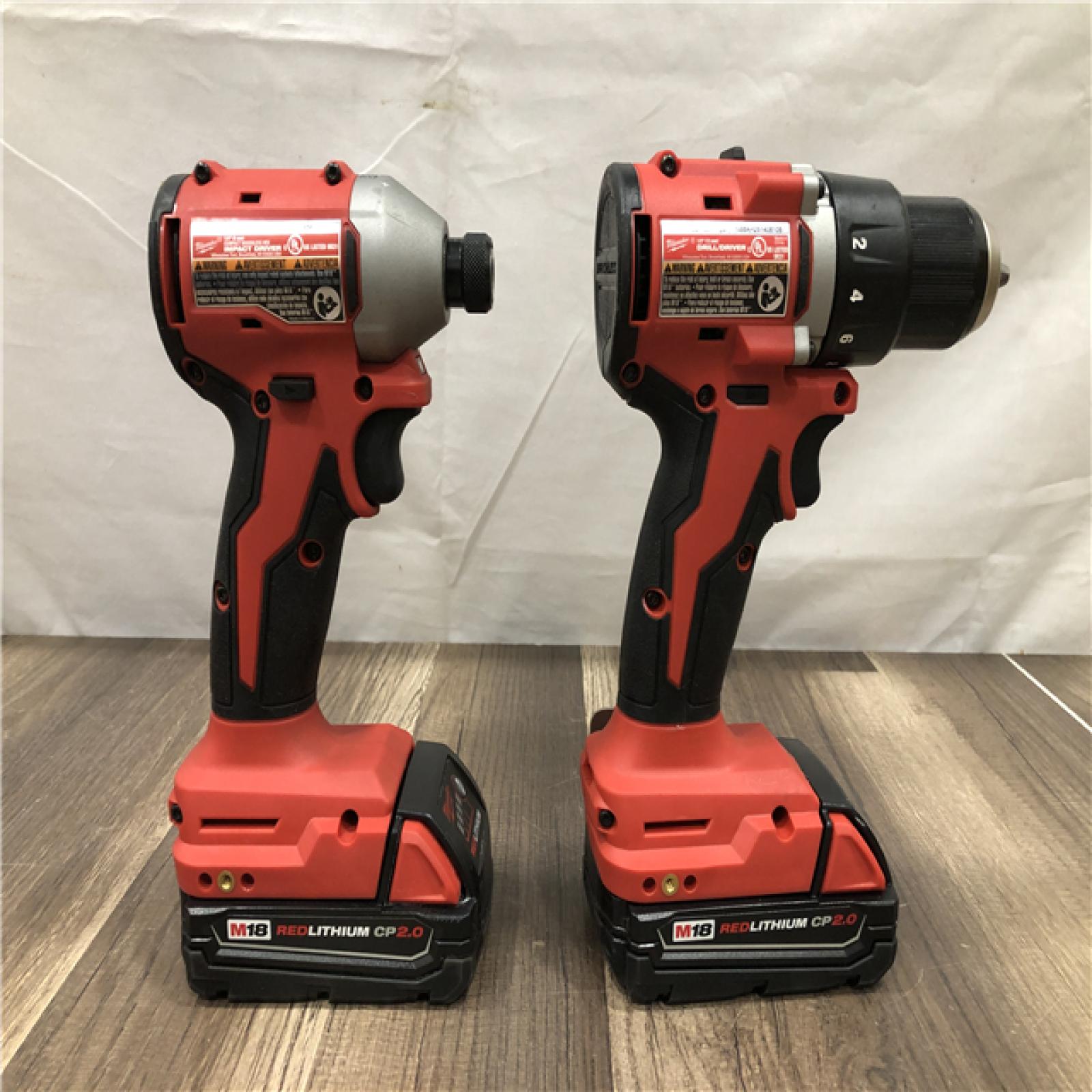 AS-IS Milwaukee 18V Lithium-Ion Brushless Cordless Compact Drill/Impact Combo Kit