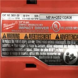 AS-IS Milwaukee 18-Volt Lithium-Ion Brushless Cordless Compact Hammer Drill/Impact Combo Kit