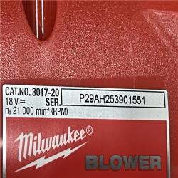 AS-IS  Milwaukee FUEL 120 MPH 500 CFM 18V Brushless Cordless Battery Powered Leaf Blower Kit