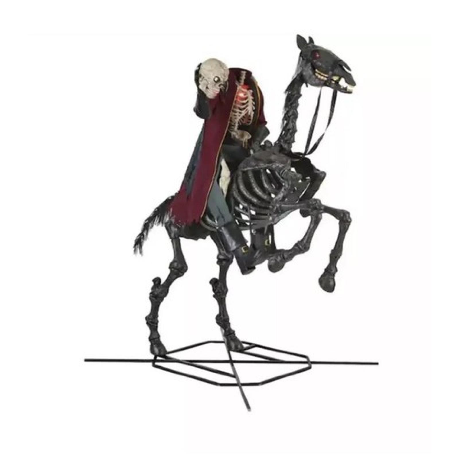 DALLAS LOCATION- AS-IS HOME ACCENTS HOILDAY 8.5 ft. Giant-Sized Animated LED Knight Dullahan Headless Horseman