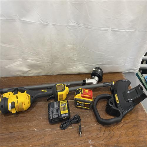 AS-IS DEWALT FLEXVOLT 60V MAX 17 in. Cordless Battery Powered Attachment Capable Trimmer Kit with (1) FLEXVOLT 3 Ah Battery & Charger