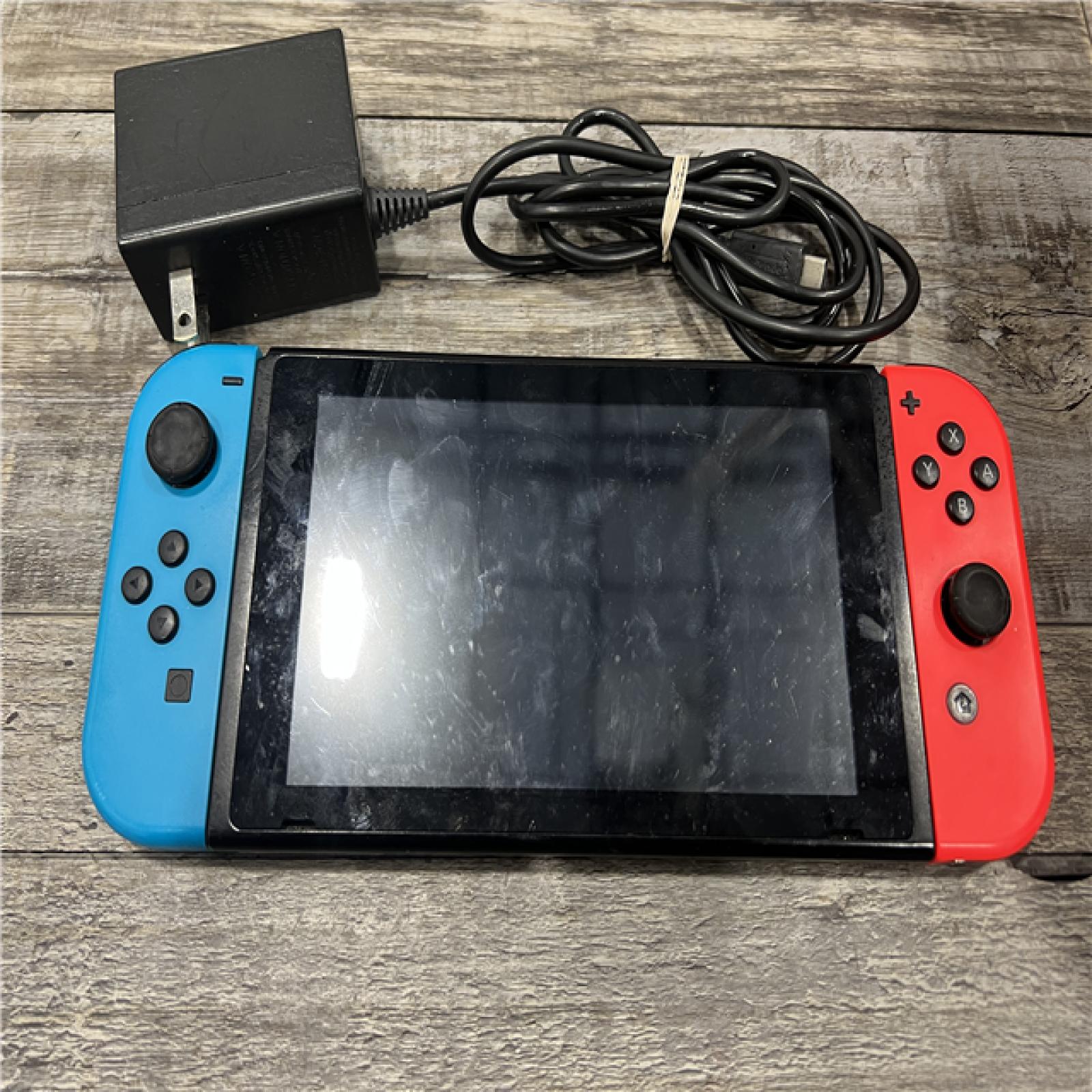 AS-IS Nintendo Switch with Neon Blue and Neon Red Joy-Con