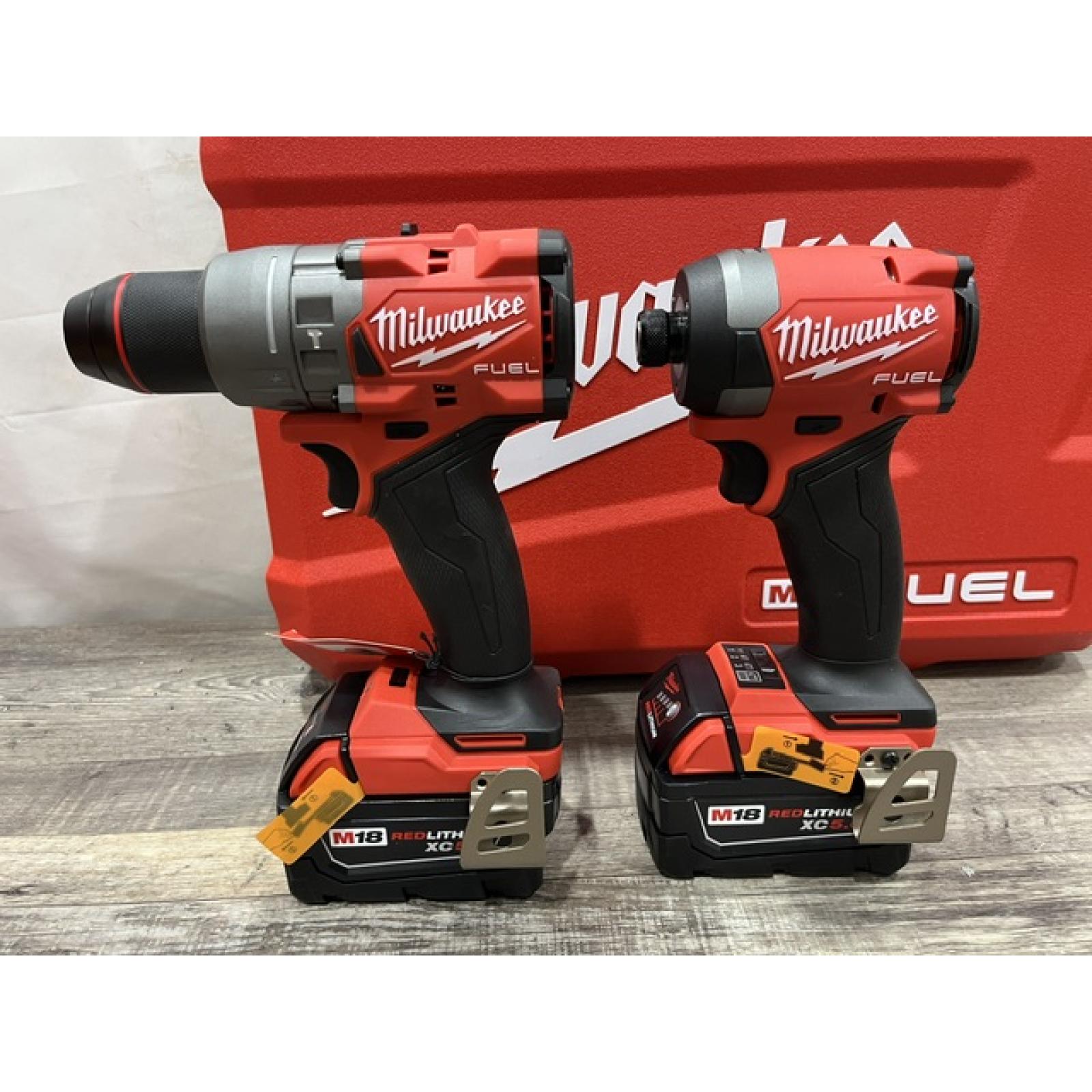 NEW - Milwaukee FUEL 18V Lithium-Ion Brushless Cordless Hammer Drill and Impact Driver Combo Kit