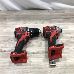 AS-IS Milwaukee 18V Cordless Brushed 2-Tool Drill/Driver and Impact Driver Kit