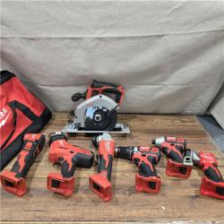 AS-IS Milwaukee M18 18-Volt Lithium-Ion Cordless Combo Kit 7-Tool with 2-Batteries, Charger and Tool Bag