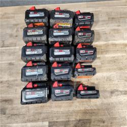 HOUSTON LOCATION - AS-IS MILWAUKEE BATTERY PACK QTY - 15