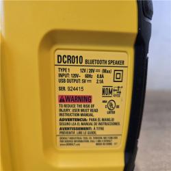 AS-IS DEWALT 20V MAX Cordless Bluetooth Speaker (Tool Only)