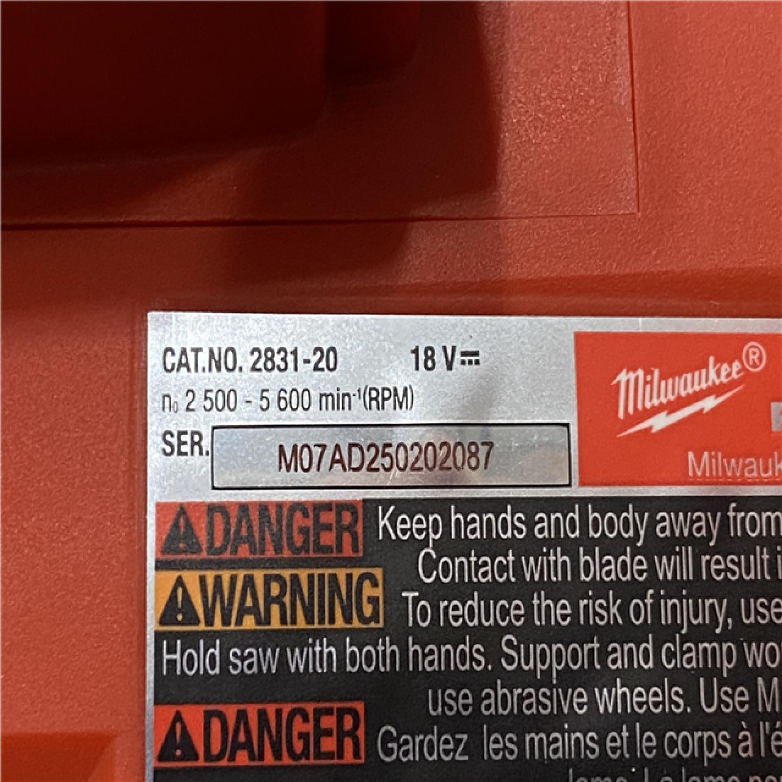 AS-IS Milwaukee FUEL 18V Lithium-Ion Cordless Brushless 6-1/2 in. Plunge Cut Track Saw (Tool-Only)