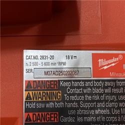 AS-IS Milwaukee FUEL 18V Lithium-Ion Cordless Brushless 6-1/2 in. Plunge Cut Track Saw (Tool-Only)