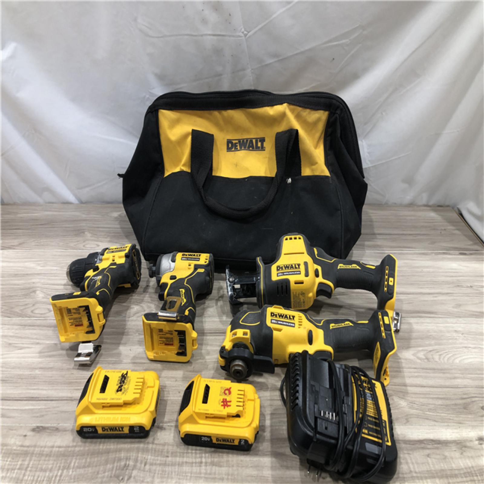 AS-IS DeWalt 20V MAX ATOMIC Cordless 4-Tool Combo Kit