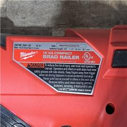 Houston Location AS-IS Milwaukee FUEL 12-Volt Lithium-Ion Brushless Cordless 18-Gauge 1-1/2 in. Compact Brad Nailer (Tool Only)
