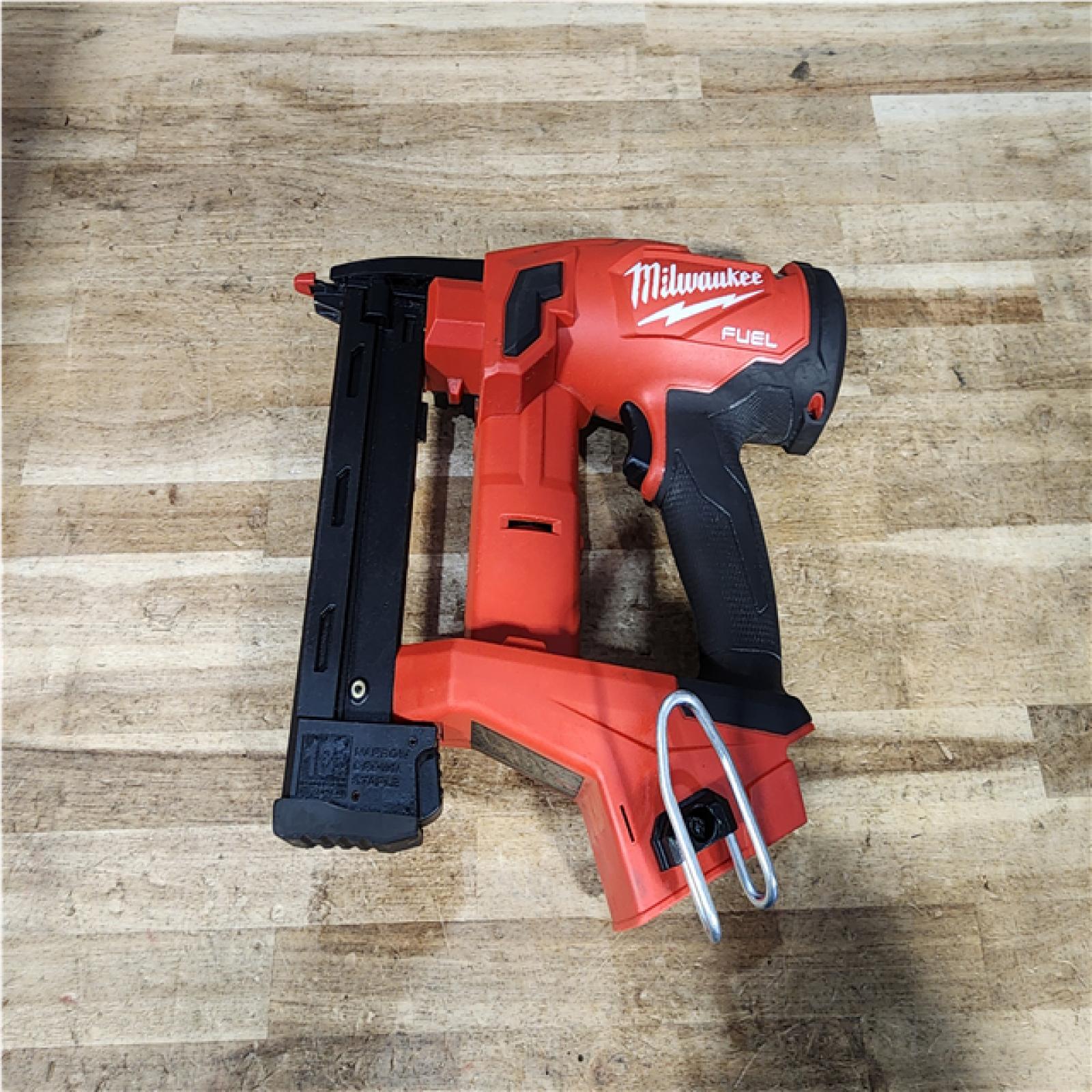 Houston Location AS-IS Milwaukee FUEL 18-Volt Lithium-Ion Brushless Cordless 18-Gauge 1/4 in. Narrow Crown Stapler (Tool-Only)