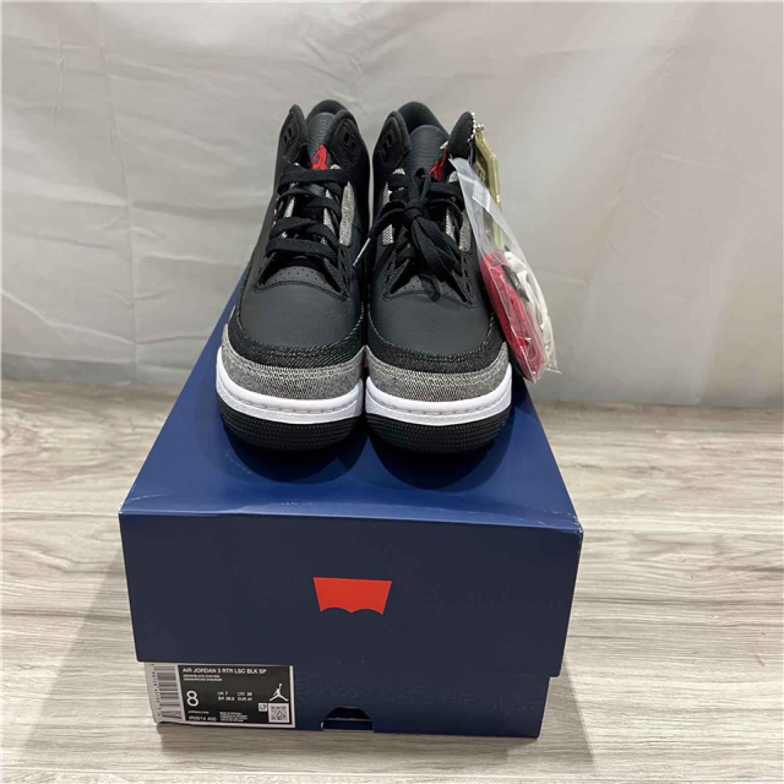 Air Jordan 3 x Levi's - Black/White - SZ 8