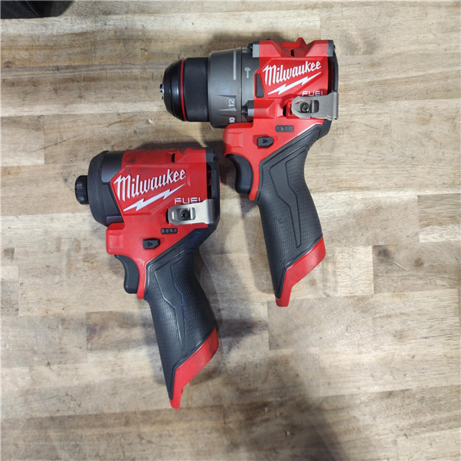 HOUSTON LOCATION - AS-IS Milwaukee 3497-22 12V Brushless Hammer Drill and Impact Driver Combo Kit