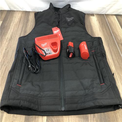 AS-IS Milwaukee Men's Large 12-Volt Lithium-Ion Cordless Axis Black Heated Vest Kit