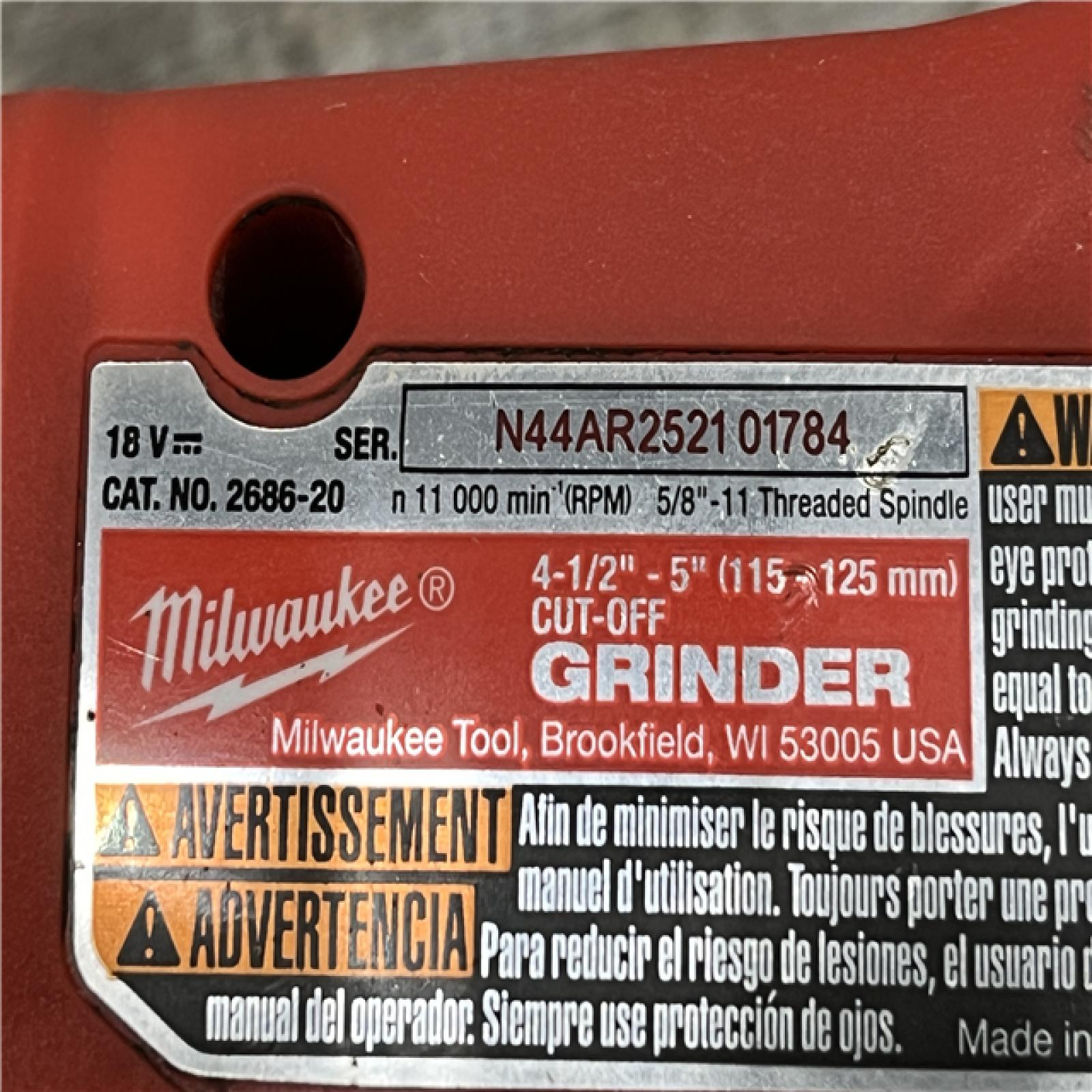 AS-IS Milwaukee 18V Lithium-Ion Brushless Cordless 4-1/2 in./5 in. Grinder w/Paddle Switch (Tool-Only)
