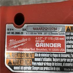 AS-IS Milwaukee 18V Lithium-Ion Brushless Cordless 4-1/2 in./5 in. Grinder w/Paddle Switch (Tool-Only)